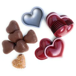 CULIMI Herz Muffinförmchen - Set 20 Stück Mini Herzform - Backform Kuchen Form - Mini Tart Pan Antihaft-Beschichtung