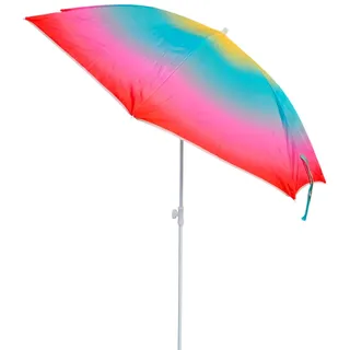 Sonnenschirm Strandschirm Balkonschirm UV Schutz 50+ gelb rot 155 cm bunt - Bunt