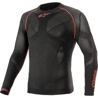 Alpinestars Ride Tech V2 Summer Langarm-baselayer - Black / Red - M-L