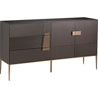 FURNLUX Sideboard Stilig Grau 160cm / Hauptfarbe: Grau / Abmessungen: 160 x 86 x 40 cm - Grau