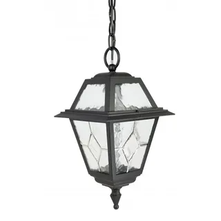 Rustikale Hängeleuchte außen Aluminium Glas IP43 MERKSEM Lampe Garten Terrasse