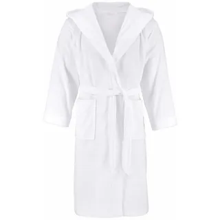 Bruno Banani Unisex-Bademantel »Robby, ideal für Sauna & Spa, Standardlänge & Überlänge« 1 Stk. Damen & Herren Bademäntel, Baumwolle, mit Taschen, Sauna, XS-3XL, weiß