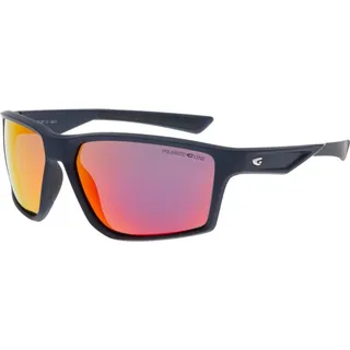 Leichte Sonnenbrille E1752P polarisiert UV-400 Kat. 3 rot verspiegelt Marineblau - Schwarz, Rot, Dunkelblau