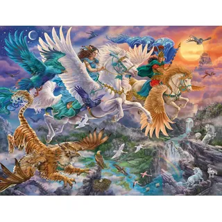 Ravensburger Pegasus durch die Lüfte - 2000 Teile Puzzle für Erwachsene und Kinder ab 14 Jahren, Fantasy-Puzzle