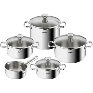 Tefal Duetto Topf-Set 9-tlg. Stielkasserolle 16 cm + Kochtopf 18 cm + Kochtopf 20 cm + Kochtopf 22 cm + Kochtopf 24 cm