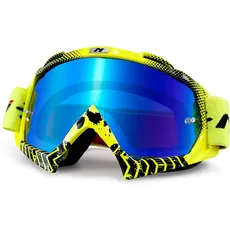 NENKI Motocross Brille, Motorradbrille, ATV Dirt Bike Off Road MX-Fahrbrille, Skibrille für Damen und Herren, Crossbrille mit Anti-Fog/UV Schutz