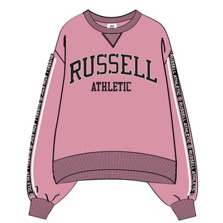 Russell Athletic A01252-P3-690 Oversized Crewneck Sweatshirt Sweatshirt Damen SEA PINK Größe XL