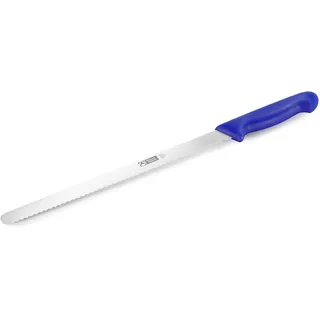 Thermohauser Konditormesser Tortenmesser 31 cm Blau, rostfrei, einseitiger Wellenschliff, Kunststoffgriff