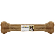 Croci King Bone – Knochen für lose Hunde, Kaubelohnungssnack für Hunde aus natürlichem Rindsleder, Dentalstick zur Zahnreinigung, 13 cm – 60 g