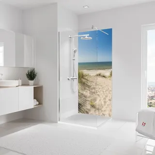 Schulte Duschrückwand, Neue Dünen, 90x210 cm, Wandverkleidung , Aluminiumverbundplatte, fugenloser Fliesenersatz, D1900921-EC-8112 - Bunt