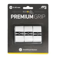 Tennis-Point Premium Grip 3er Pack, weiß
