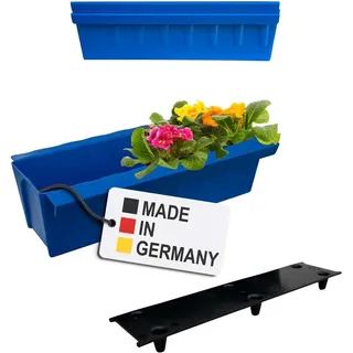Paletten Blumenkasten 2er-Set Blau Einsatz zum an- & Einhängen Pflanzkasten