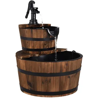 Costway Gartenbrunnen Holz Ø 44,5cm