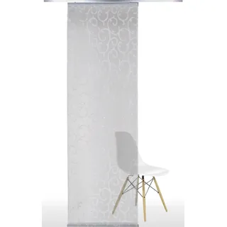 LIEDECO Schiebegardine Klettband 60 x 245 cm Transparent/Weiß