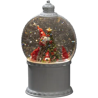 Konstsmide 4300-200 LED-Laterne Weihnachtsmann WarmweiÃ LED Weiß mit Wasser gefüllt, Timer