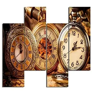 Homemania Stunden-Bild, 4-teilig, Kunst und Graffiti, für Wohnzimmer, Schlafzimmer, mehrfarbig, 76 x 0,3 x 50 cm, HM204PMDF268, MDF