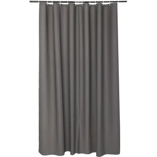 douceur d'Intérieur Vitamin Shower Curtain PEVA, 180 x 200 x 0.01 cm, anthracite, 180 x 200cm