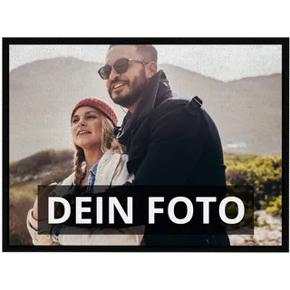 PhotoFancy XL Fussmatte mit Foto personalisiert - XL Fußmatte mit Logo Bedrucken (80 x 60 cm)
