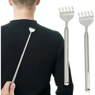 INF Rückenkratzer Teleskopkratzer Rückenkratzer aus Edelstahl