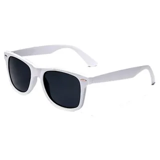 Boolavard Polarisierte Sonnenbrille für Herren und Damen, Retro-Sonnenbrille für Herren, UV400-Schutz (Tönung Weiß)