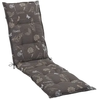 Liegenauflage GO-DE "Amalfi", grau (taupe), B:190cm H:7cm T:50cm, Obermaterial: 50% Baumwolle, 50% Polyester, Polsterauflagen, Liegenauflage