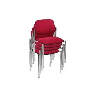 Nowy Styl Besucherstühle Styl STYL CHROM C-29 4ER bordeaux Stoff, 4 St.