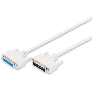 Digitus Parallel Verlängerungskabel [1x D-SUB-Stecker 25pol. - 1x D-SUB-Buchse 25pol.] 2.00 m Grau