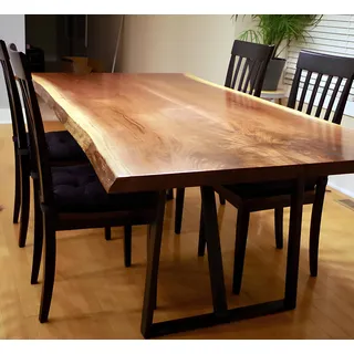 epoxid harz esstisch echtes holz massive möbel wasserfall epoxy tisch 260x100cm - Braun