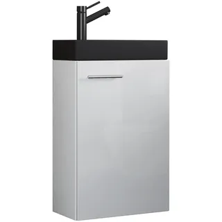 VCM Waschbeckenunterschrank »VCM 2-tlg Set   Waschplatz für Gäste WC   Gästebad   Waschtisch   Badezimmer Set ¿ Slito-BL« 2 Stk. tlg., weiß