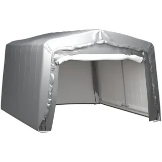 vidaXL Lagerzelt 370x370 cm Stahl Grau