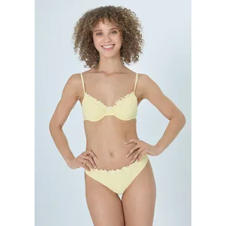 LSCN by LASCANA Bügel-Bikini mit verspielten Rüschen- und Schleifendetails, soft gelb