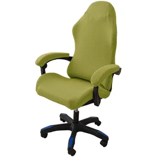 tintoke 4Stk Gaming Stuhl Bezug Waschbar,Waschbar Gaming Stuhl Bezug,Gaming Stuhlhussen,GamingStuhlbezüge Anti-Rutsch,Mit Reißverschluss, passend für Gamingstuhl, Computerstuhl, Drehstuhl (Grün)