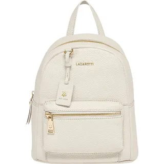 Lazarotti Leder Freizeitrucksack Rucksack Bologna Leather Backpack Creme White - Beige