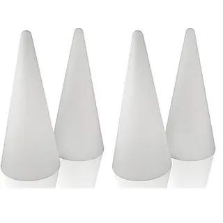 MCE-Commerce A32122 Styropor Kegel Ø 12 cm Höhe 27 cm 2 Stück, weiß (Packung mit 2)