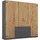 Drehtürenschrank Holmes 181 x 197 x 54 cm Grau