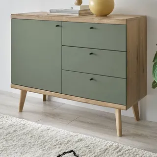 furn.design Sideboard Kommode Wohnzimmer Esszimmer Anrichte skandinavisch Eiche Salbei Juna