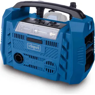 Scheppach Hybrid-Kompressor Airforce 6 | 10,3 bar | 20V IXES | Hybrid-Funktion mit 3 Antriebsarten 230 V / 20 V / 12 V | LED | inkl. Zubehör