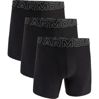 Under Armour Boxershort Herren 3er Pack Figurbetont-UA PERFORMANCE TECH - SOLID 6 IN 3PK schwarz S