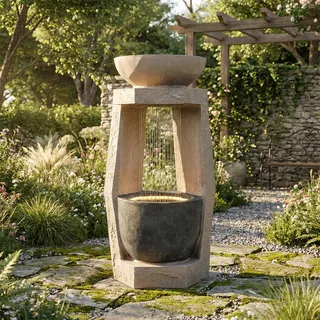 Brunnen - Steine - Auf dem Boden montiert - Wasserzylinder - Gartendekoration
