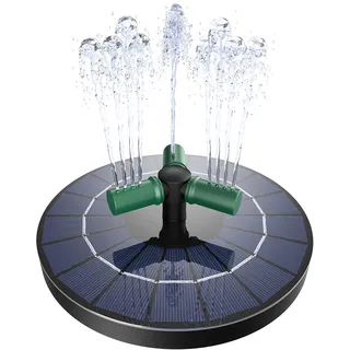 Solar Springbrunnen, Ankway 4.5W Solar Springbrunnen Teich 1500mAh Batterie, Solar Springbrunnen für Außen mit 3 Effekte,Solarsprigbrunnen Schwimmender für Teich,Vogel-Bad,Garten,Fisch-Behälter