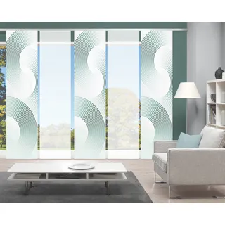 Vision Schiebegardine »BEXON« Paneelwagen 5 Stk. tlg. SET,SCHIEBEVORHANG,BAMBUS,DIGITALDRUCK, blau