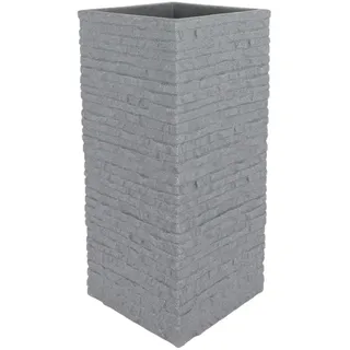 Jelenia Plast Ziegel-Säulentopf 26 x 26 x 60 cm Grau