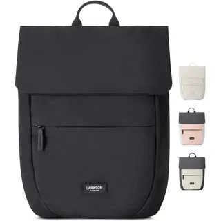 Larkson Rucksack Damen Klein Schwarz - Ronja - Moderner Tagesrucksack mit Laptopfach für Uni Business City - 10L - Nachhaltig - Wasserabweisend