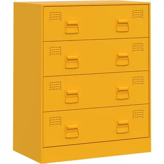 vidaXL Sideboard Senfgelb 67x39x83 cm Stahl