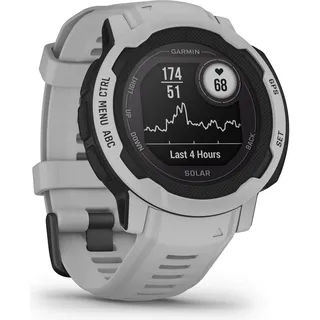 Garmin Instinct 2 Solar BT 45 mm Faserverstärktes Polymer grau Silikonarmband grau One Size