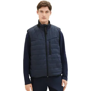 Tom Tailor Denim Herren Lightweight Steppweste mit Brusttasche, 10668 - Sky Captain Blue, XL