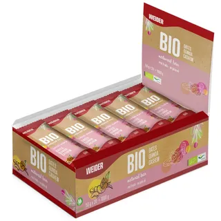 Weider BIO Bar, Datteln, Quinoa & Cashew Geschmack, Schachtel mit 20 Riegel, 1000 g