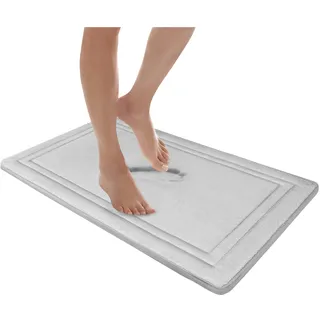 Microdry 10868 Speed Dry Badematte, Memory-Schaum, Chrome, 21 x 34