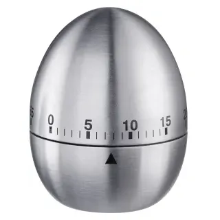 WESTMARK Tempus Eieruhr, mechanisch, Edelstahl, Zeitloser Timer als Küchenhilfe beim Backen oder Kochen, 1 Uhr