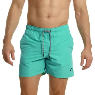 RIPT Herren Essentials Badeshorts schnell trocknend UV 50 Sonnenschutz Badehose, Türkis, L
